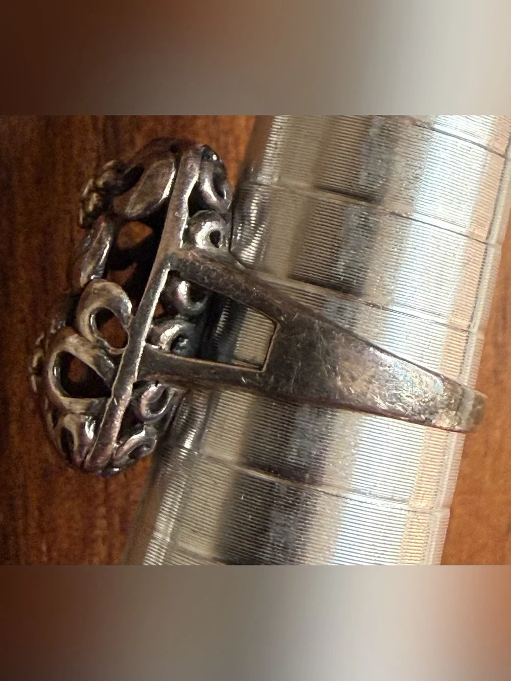 Floral Filigree Sterling Silver Statement Ring Signed FD 925 Thailand 4g